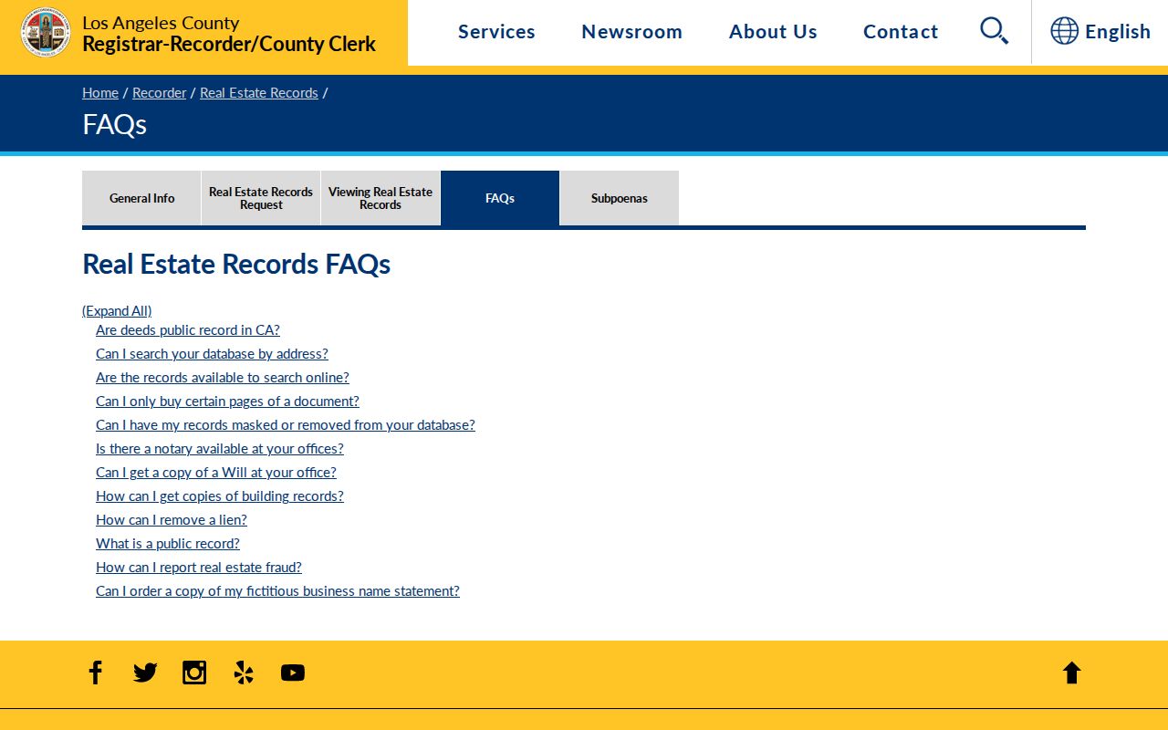 Duarte previous residents recorder deed search FAQ